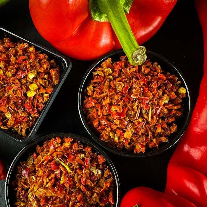 Aromātiska un smaržīga sarkanā kaltēta paprika