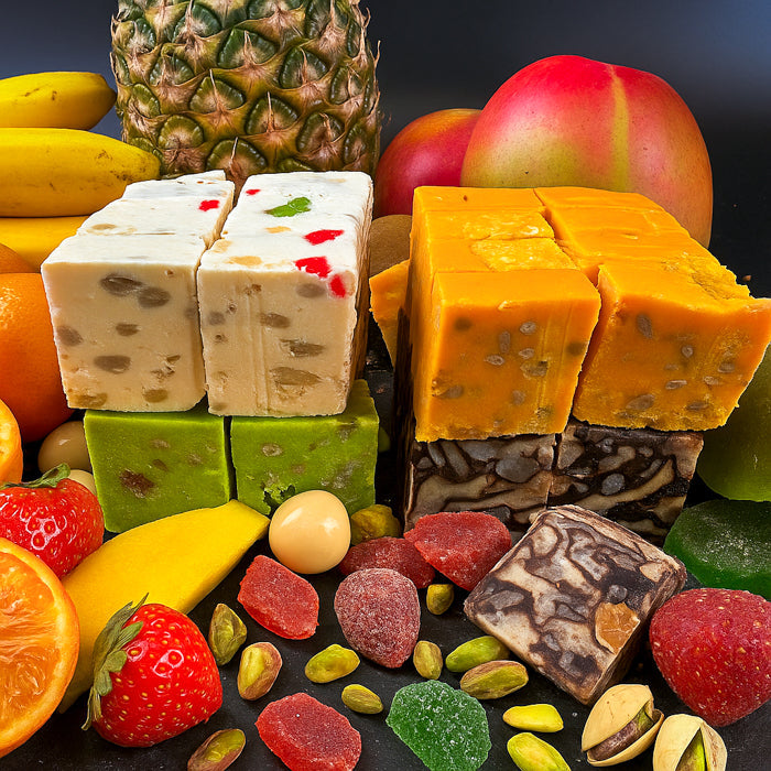 Augļu, marmora, saldējuma un pistāciju halva MIX