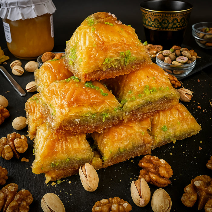 Baklava - pistāciju kvadrātiņi