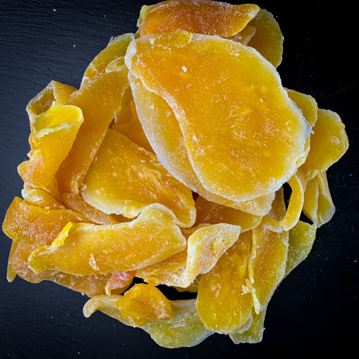 Mango gabaliņi ar cukuru