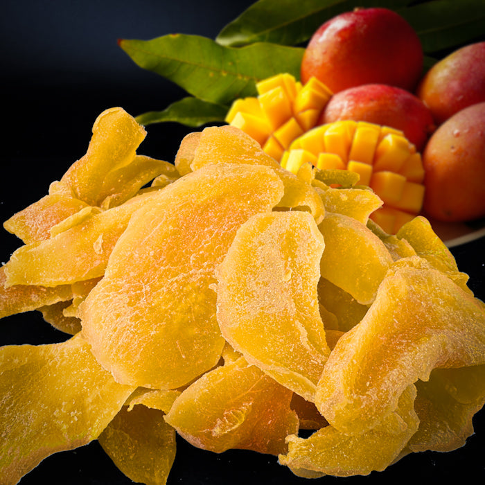 Mango gabaliņi ar cukuru