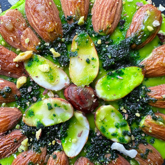 Mini-tortīte no Samarkandas halvas - smaržīgas pistācijas