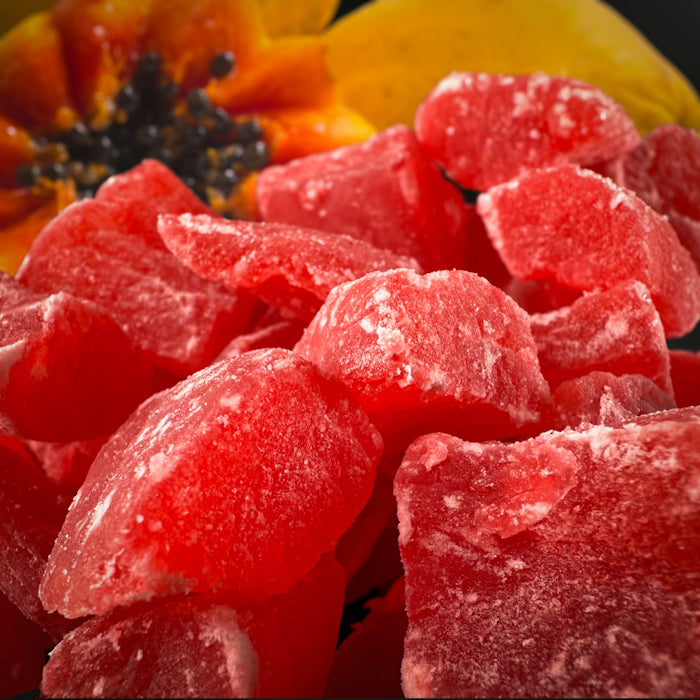 Žāvēta papaija - kubiņi ar cukuru