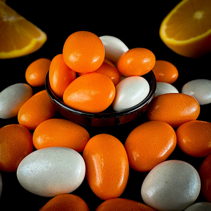 Mandeles piena šokolādē ar cukura-apelsīnu glazūru