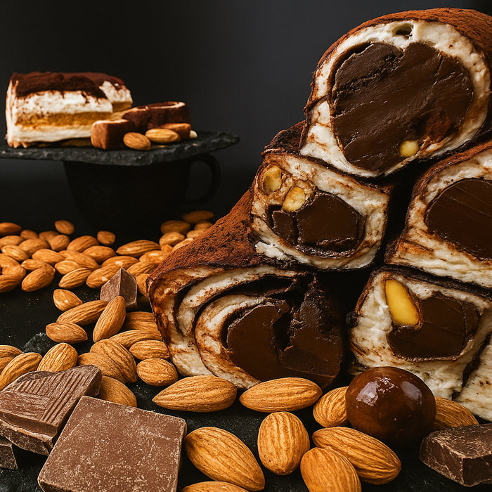 Tiramisu lukums ar kakao un lazdu riekstiem