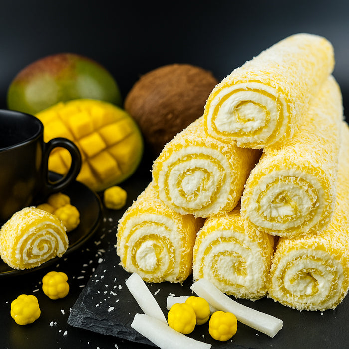 Mango lukums ar kokosriekstu skaidiņām