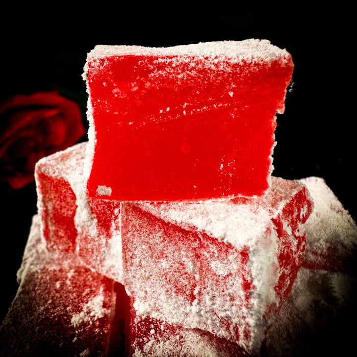 Rožu lukums kubiņos