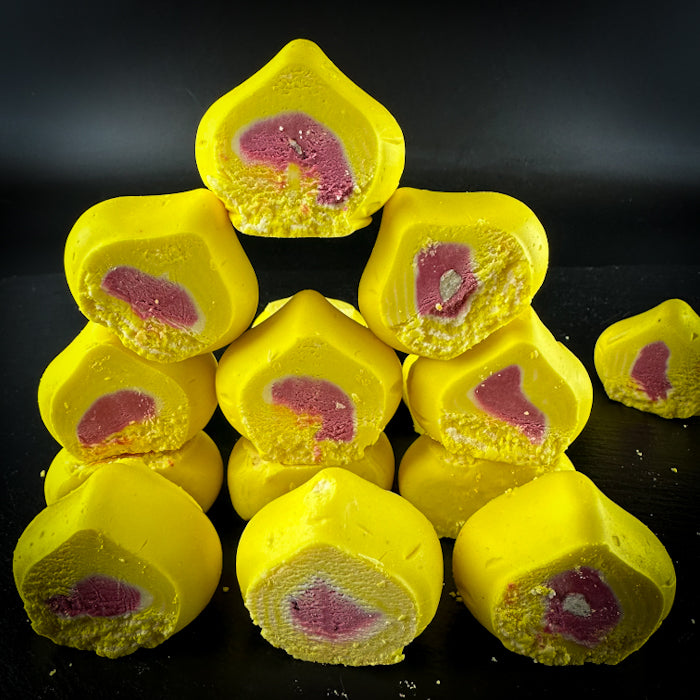 Samarkandas halvas rullīši ar banānu-upeņu garšu un mandelēm